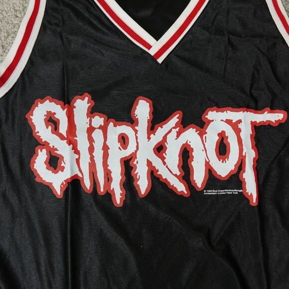 Vintage Slipknot Jersey Mens 2XL Heavy Metal Band 1999 USA XXL Black RARE - Picture 2 of 9